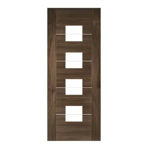 Valencia Prefinished Walnut Glazed Internal Door (1981mm X 686mm X 35mm) image