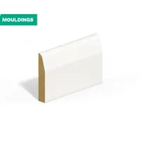 White Primed MDF Chamfer & Round Door Facing (4.2m x 14.5mm x 69mm)