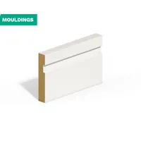 White Primed MDF Grooved Skirting / Facing (4.2m x 14.5mm x 144mm)