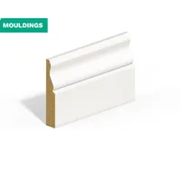 White Primed MDF Ogee Skirting / Facing - Large OG (4.2m x 14.5mm x 94mm)