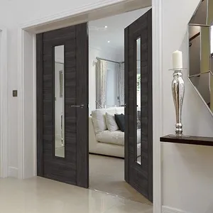 Internal Dark Grey Alabama Clear Glazed Door (1981mm x 686mm x 35mm) image