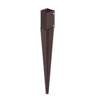 FenceMate Swift Clamp Drive Post Support - Brown (3" x 3" x 24" / 75mm x 75mm x 600mm)
