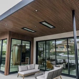 Ultrashield Composite Cladding Slatted Board - Silver Grey (3.6m x 195.5mm x 25mm) image