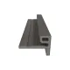 Ultrashield Composite Cladding Slatted F-Trim - Sliver Grey (3.6m x 75mm x 54mm) thumbnail