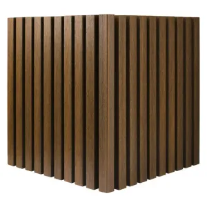 Ultrashield Composite Cladding Slatted Outside Corner Trim - Teak (3.6m x 78mm x 51mm) image