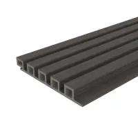 Ultrashield Composite Cladding Slatted Board - Silver Grey (3.6m x 195.5mm x 25mm)