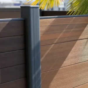 Ultrashield Composite Fencing Boards (3 Pack) - Teak (1.76m x 147mm x 21mm - 140mm cover) image